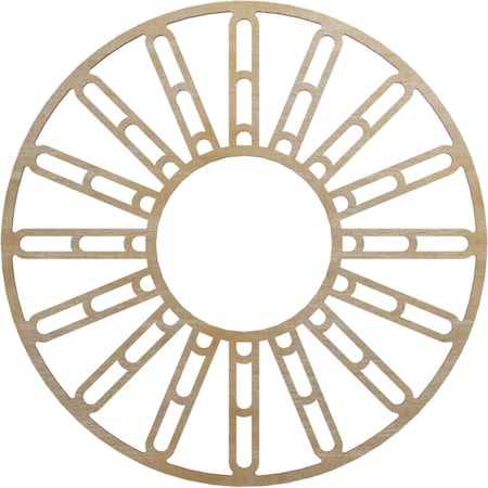 Ekena Millwork Hale Wood Fretwork Pierced Ceiling Medallion, Hickory, 24"OD x 8 3/4"ID x 3/8"T CMWP24X24X0375HHHI